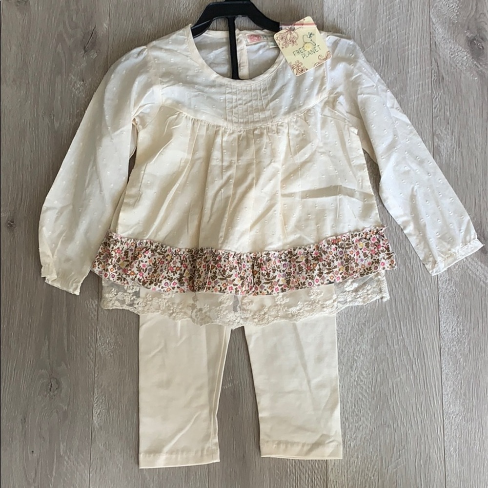 Free Planet mini yellow girls outfit